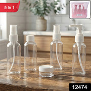 5-in-1 Refillable Travel Cosmetic Bottle Set thumbnail 7
