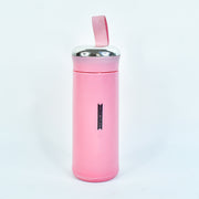 Water Bottle 400ml Leak Proof Glass Water Bottle With Daily Water Intake For Gym And Children Nice Bottle (1 Pc  Pink Color) thumbnail 1
