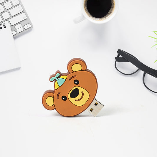 Portable Cartoon Shape Silicone Usb Pen Drive Flash Disk (15 Gb With Baby Rhymes Song 1 Pc)