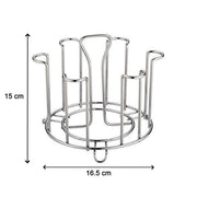 2741 Ss Round Glass Stand Used For Holding Sensitive Glasses And All Present In All Kinds Of Kitchens Of Official And Household Places Etc. thumbnail 3