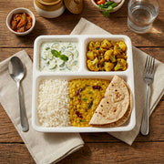 Plastic 3-compartment Plate For Meal Serving thumbnail 4