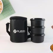 Insulated Stainless Steel Tiffin Lunch Box Set With Carry Bag (1 Set) thumbnail 3