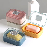 Plastic Soap Dish Portable Plastic Self Draining Soap Holder (1 Pc  Mix Color) thumbnail 4