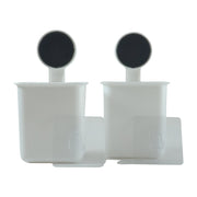 Wall Mounted Plastic Toothbrush Holder With Adhesive Installation (2 Pc) thumbnail 3