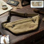 Multipurpose Canvas Waist Pouch Sling Bag (1 Pc) thumbnail 1