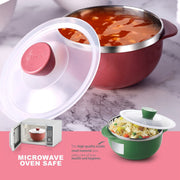 Apex Premium Plastic Serving Bowl Set With Lids (2 Pc) thumbnail 2