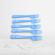 5895  Reusable Premium Heavy Weight Plastic Forks Party Supplies One Size Plastic 5pc Serving Fork Set For Kitchen Travel Home (5pc) thumbnail 3
