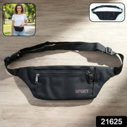 Classic Black Sports Waist Bag (1 Pc) thumbnail 7