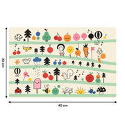Colorful Cartoon Printed Dining Table Placemats For Kids (4 Pc  40x30 Cm) thumbnail 4