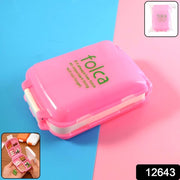 Portable Pink Dual-sided Pill Organizer Box (1 Pc) thumbnail 6
