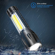 7528  Mini Search Rechargeable Led Long Range Flashlight Emergency Light Torch thumbnail 1