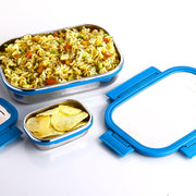 Apex Jerry Lunch Box Premium Stainless Steel Food Container (2 Pc  700+200 Ml Approx) thumbnail 4