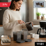 Plastic Kitchen Storage Container Set (3 Pc Set) thumbnail 7