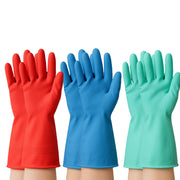 Long Cuff Multipurpose Rubber Cleaning Gloves (1 Pair Mix Color) thumbnail 3