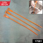Flexible Sink  Drain Cleaning Stick  50 Cm Long (Pack Of 3) thumbnail 6