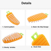 2909 Vegetable Scrubbing Brush Vegetable Scrubber Nontoxic Fruit Brush Carrot Shape Vegetable Brush For Potato For Vegetable thumbnail 4