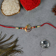 Beautiful Peacock Feather Rakhi thumbnail 3
