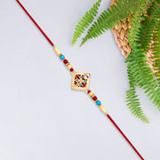 Traditional Beaded Kundan Rakhi thumbnail 1