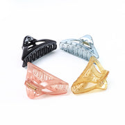 Triangle Shape Mix Color Plastic Hair Claw Clip  1 Pc Durable Grip For Women And Girls thumbnail 1