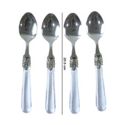 Premium Stainless Steel Dessert Spoon With Plastic Handle Set (4 Pc Set) thumbnail 4
