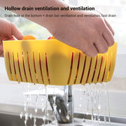2355 Double Layer Food Drainer Washing Basket With Collapsible Strainers Colander thumbnail 4