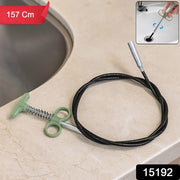 Flexible Spring Drain Cleaning Tool With Hand Grip (1 Pc  157 Cm) thumbnail 5