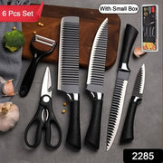 2285 Stainless Steel Knife Set With Chef Peeler And Scissor (6 Pieces) thumbnail 5