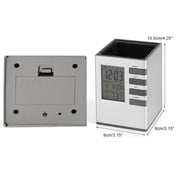 Multifunction Cube Digital Desk Clock With Pen Holder (1 Pc) thumbnail 2