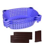 4646 Multipurpose Plastic Storage Rack Organiser - 3 Pcs thumbnail 3