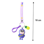 Cute Cartoon Doll Keychain With Strap And Pineapple Charm (1 Pc) thumbnail 4