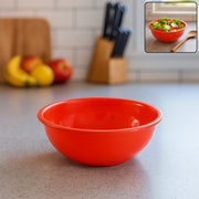 Plastic 6 Inch Red Round Deep Serving Bowl (1 Pc) thumbnail 6