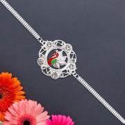 Peacock Design Stone Rakhi thumbnail 3