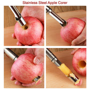 5506 Fruit Core Stainless Steel Set Core Remover For Apple And Pear Kitchen Prep Tool Fruit Core Remover Tool With Soft Handle Apple Corer Stainless Steel Kitchen Gadget Dishwasher Safe thumbnail 5