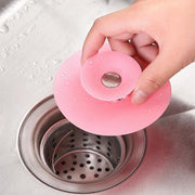 1163 Creative 2-in-1 Silicone Sewer Sink Sealer Cover Drainer (Multicolour) thumbnail 6