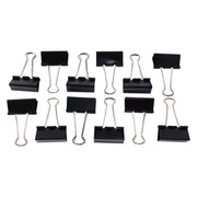 Extra Large Heavy-duty Black Binder Clips Set (41 Mm 12 Pc) thumbnail 3