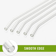 Plastic Reusable Glass Straws Clear Glass Drinking Straw 5pc thumbnail 4