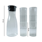 Prexo Plastic Water Jug And Drinking Glass Set (1 Jug 1000ml 6 Glasses 300ml) thumbnail 6