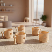 Elegant Heart Design Mini Tea  Coffee Mug Set (100ml 6 Pc) thumbnail 5