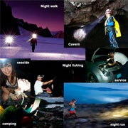 7520 Head Lamp 9 Led Long Range Rechargeable Headlamp Adjustment Lamp Use For Farmers Fishing Camping Hiking Trekking Cycling thumbnail 2