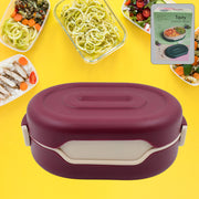 Airtight Food Grade Tiffin Box With 2 In 1 Spoon And 2 Compartment thumbnail 1
