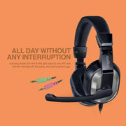 Wired Headset With Adjustable Headband  Noise-isolating Mic Set thumbnail 4