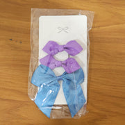Elegant Satin Ribbon Bow Hair Clips Set (3 Pc) thumbnail 6