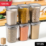 Plastic Multipurpose Kitchen Storage  Fridge Container (1200 Ml 6 Pc) thumbnail 7