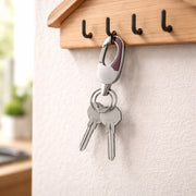 Premium Stainless Steel Carabiner Keychain With Secure Locking Clip 1 Pc thumbnail 2