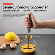 Stainless Steel Hand Push Rotary Whisk (1 Pc 29 Cm) thumbnail 2