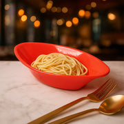 Plastic Marin Serving Bowl  Elegant Oval Deep Bowl (1 Pc  Red) thumbnail 4
