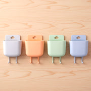Multi-purpose Plastic Wall Mounted Mobile Charging Holder Set (4 Pc) thumbnail 2