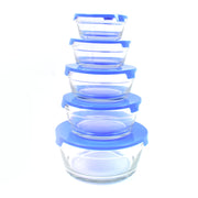 Modern Glass Bowl Set Mixing  Storage Bowls With Lids (5 Pcs Set) thumbnail 4