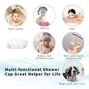 Disposable Shower Caps For Women Larger Thicker Waterproof And Individually Wrapped Plastic Elastic Hair Bath Caps For Hotel And Spa Hair Salon Home Use Portable Travel (1pc  10 Pc) thumbnail 4