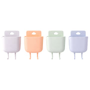Multi-purpose Plastic Wall Mounted Mobile Charging Holder Set (4 Pc) thumbnail 3